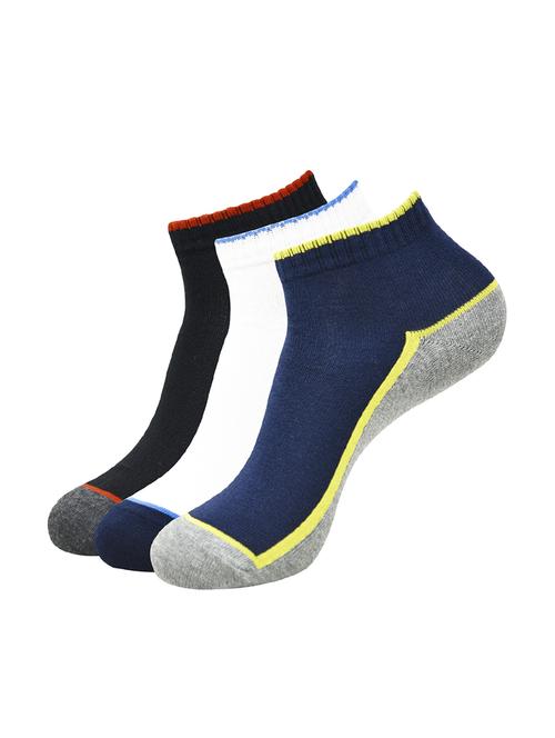 set of 3 multi colored cotton ankle length sock - 16260661 - Standard Image - 1