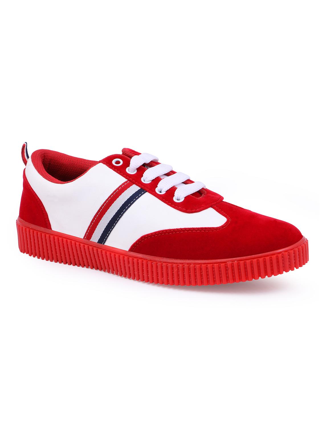 red suede lace up sneakers - 16260757 - Zoom Image - 1