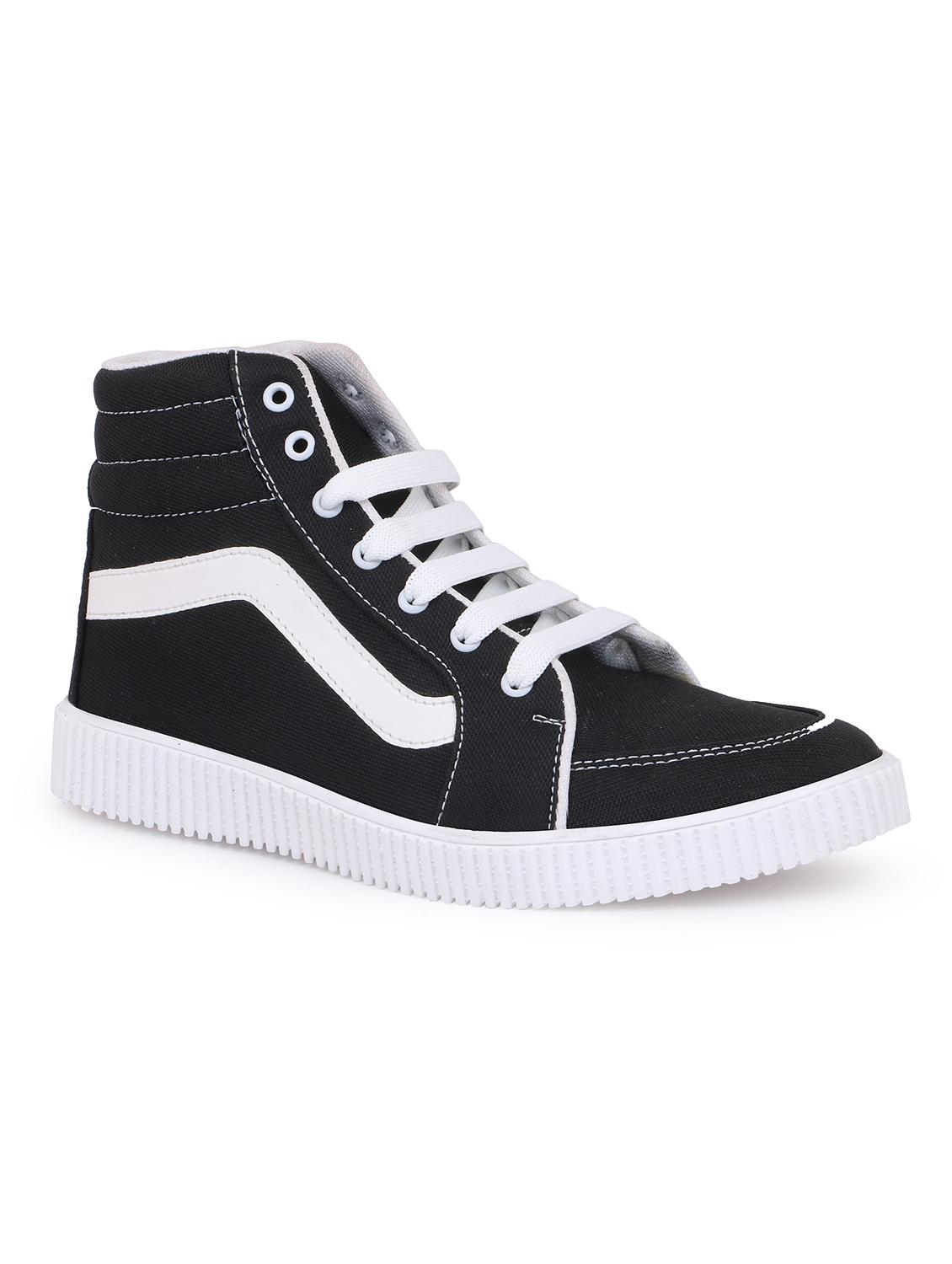 black canvas lace up sneakers - 16260770 - Zoom Image - 1