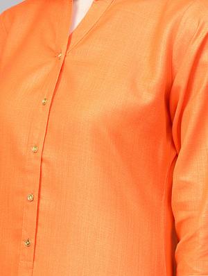 solid straight kurta - 16261403 - Standard Image - 4