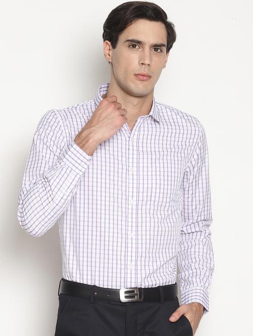 white checkered formal shirt - 16261539 - Standard Image - 1