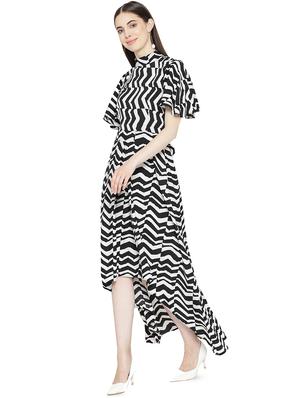 tie back printed high low dress - 16262074 - Standard Image - 2