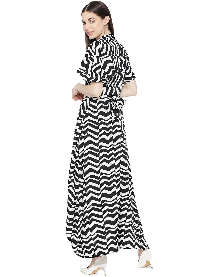 tie back printed high low dress - 16262074 - Zoom Image - 3