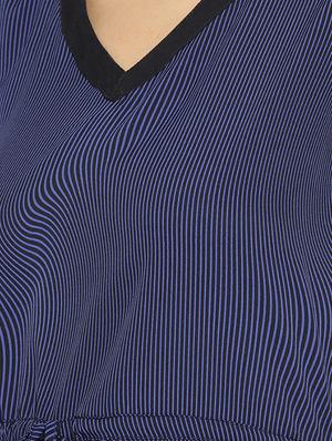 pinstriped drawstring empire line dress - 16262075 - Standard Image - 3