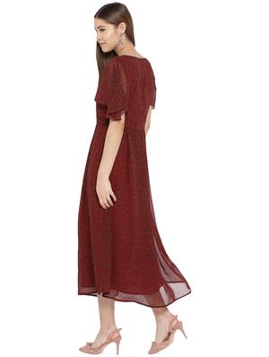 flutter sleeved a-line dress - 16262076 - Standard Image - 3