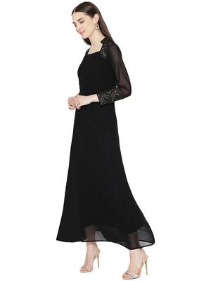 sheer sleeved embroidered maxi dress - 16262077 - Standard Image - 2