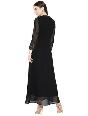sheer sleeved embroidered maxi dress - 16262077 - Standard Image - 3