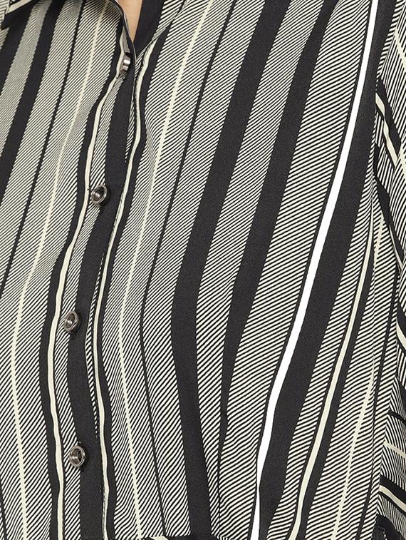 tie knot checkered asymmetric dress - 16262079 - Zoom Image - 4