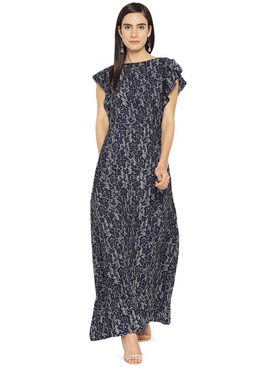 ruffle sleeved floral maxi dress - 16262083 - Zoom Image - 1