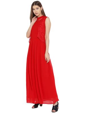 floral lace detail maxi dress - 16262084 - Standard Image - 2