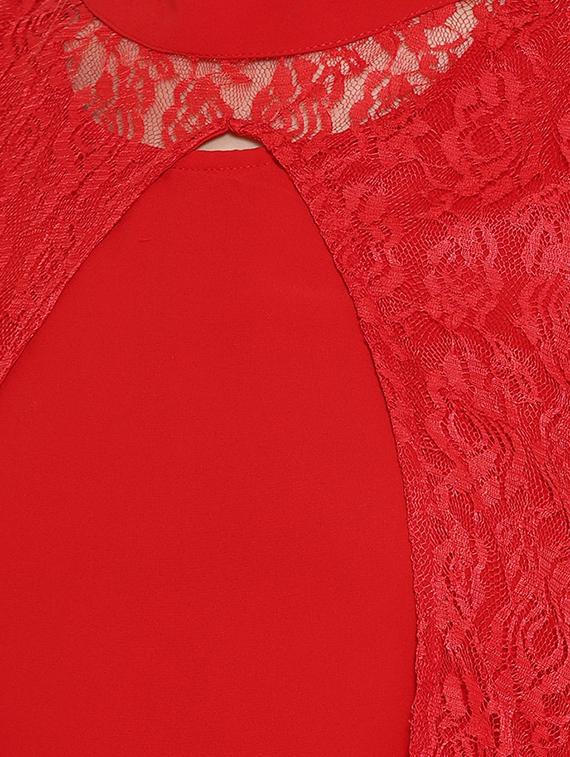 floral lace detail maxi dress - 16262084 - Zoom Image - 4