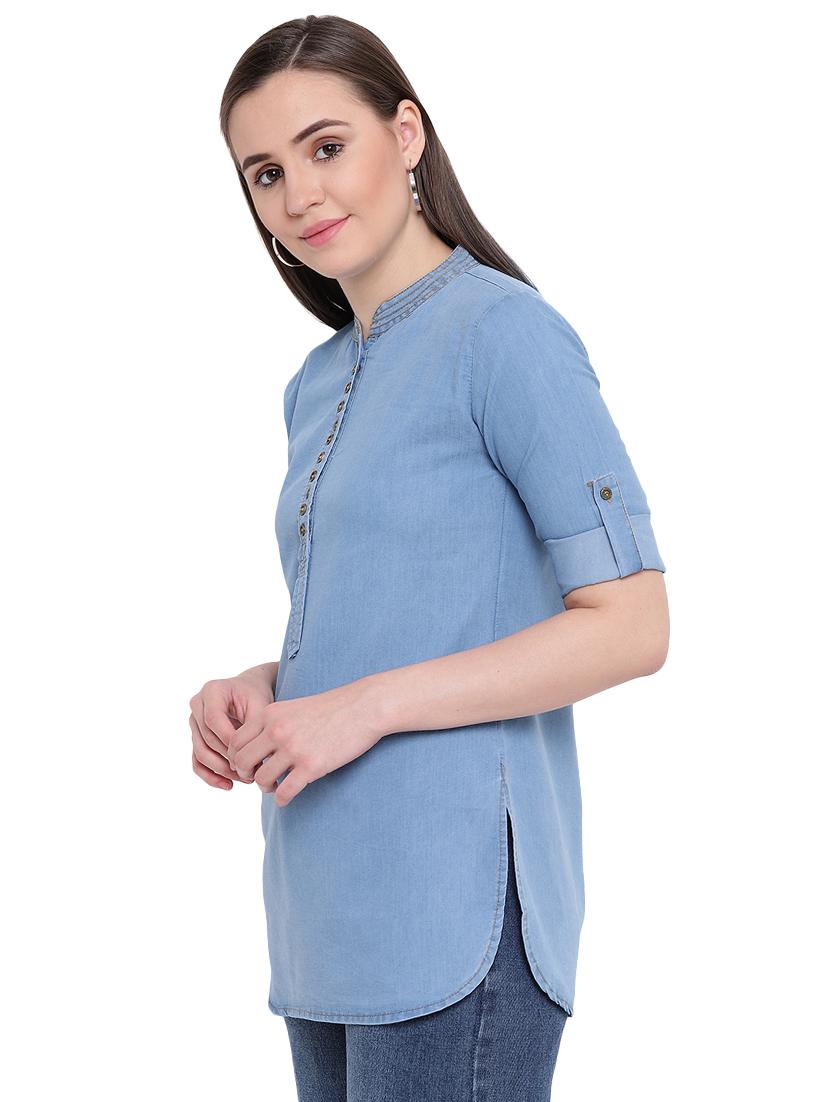 solid straight kurti - 16262224 - Zoom Image - 2