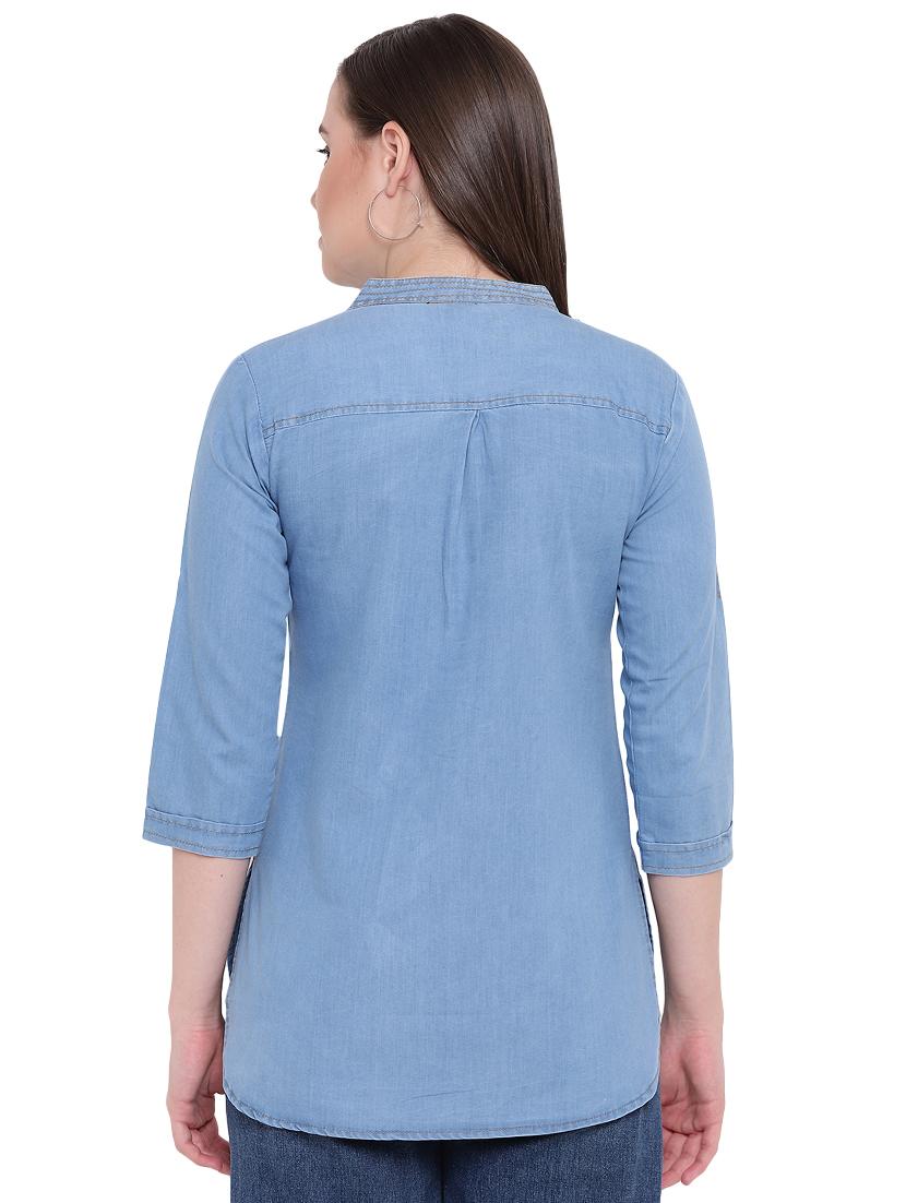 solid straight kurti - 16262224 - Zoom Image - 3