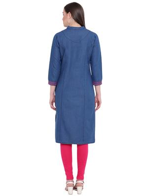 embroidered straight kurta - 16262340 - Standard Image - 3