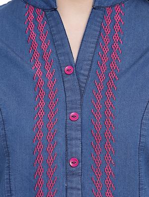embroidered straight kurta - 16262340 - Standard Image - 4