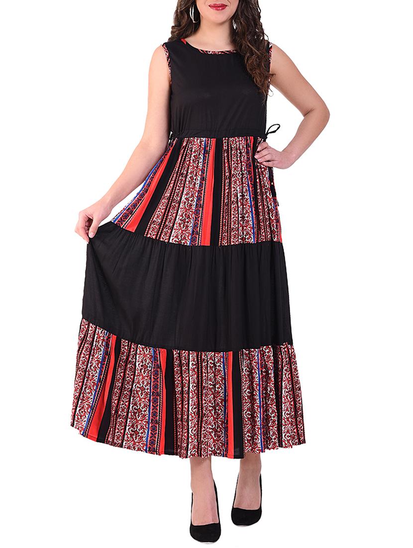 drawstring tiered maxi dress - 16262411 - Zoom Image - 1