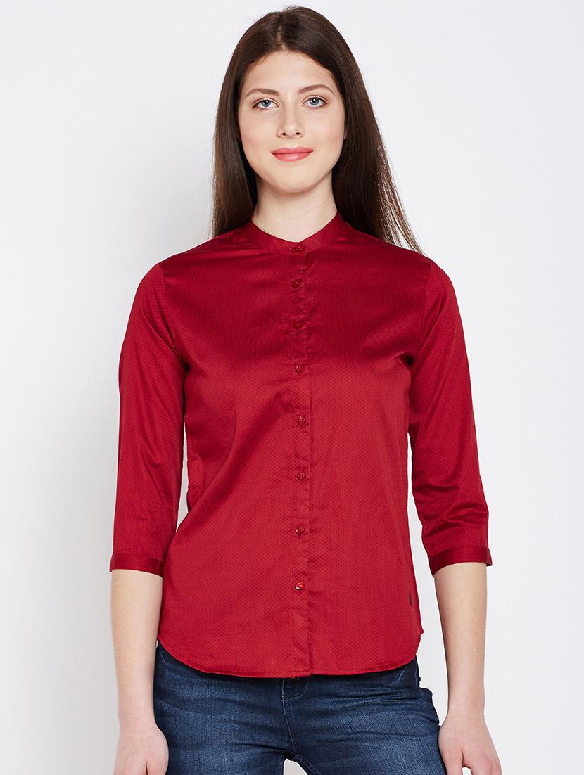 curved hem printed shirt - 16262636 - Zoom Image - 1