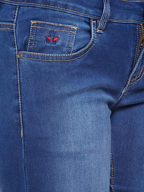 turn up hem stone washed jeans - 16262643 - Zoom Image - 4
