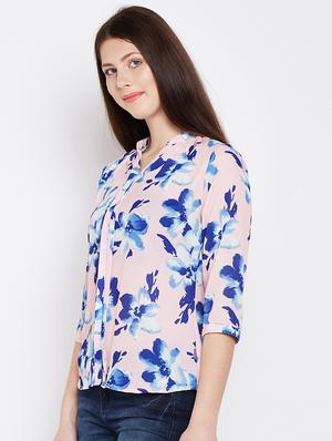 three quarter sleeves printed top - 16262660 - Standard Image - 2