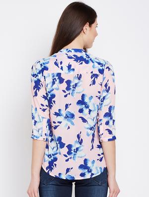 three quarter sleeves printed top - 16262660 - Standard Image - 3