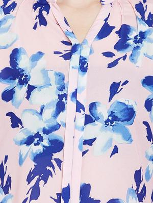 three quarter sleeves printed top - 16262660 - Standard Image - 5