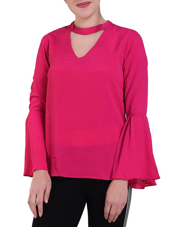 choker neck bell sleeved top - 16262734 - Zoom Image - 1