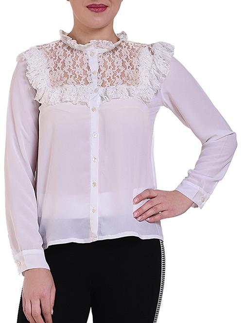 lace panel button up top - 16262737 - Standard Image - 1