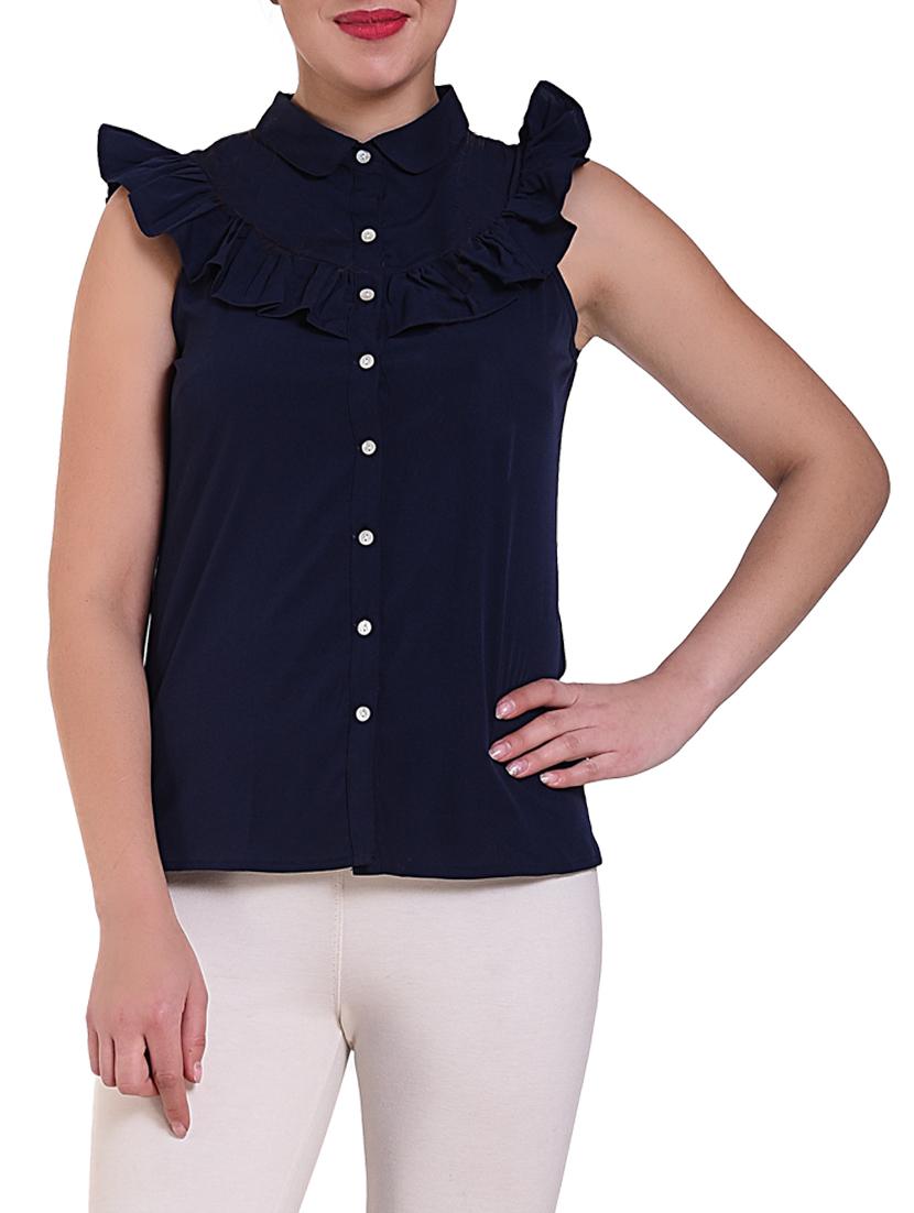 ruffle detail button up top - 16262762 - Zoom Image - 1