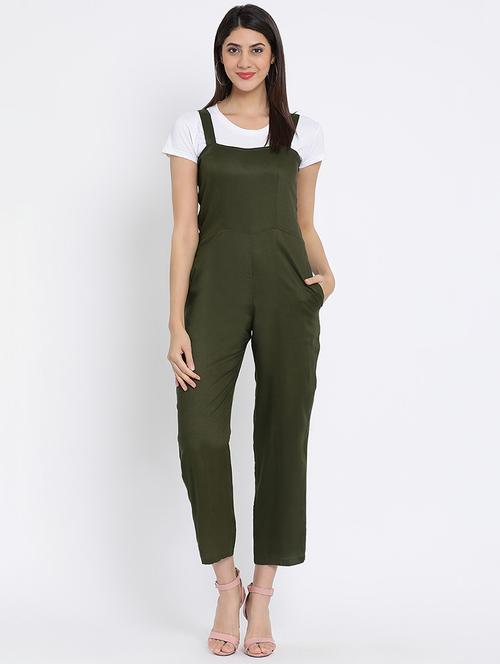 pocket detail solid dungaree - 16262818 - Standard Image - 1