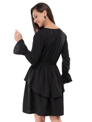 ruffle detail flared dress - 16263159 - Standard Image - 3