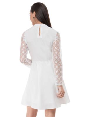 choker neck smocked dress - 16263164 - Standard Image - 3