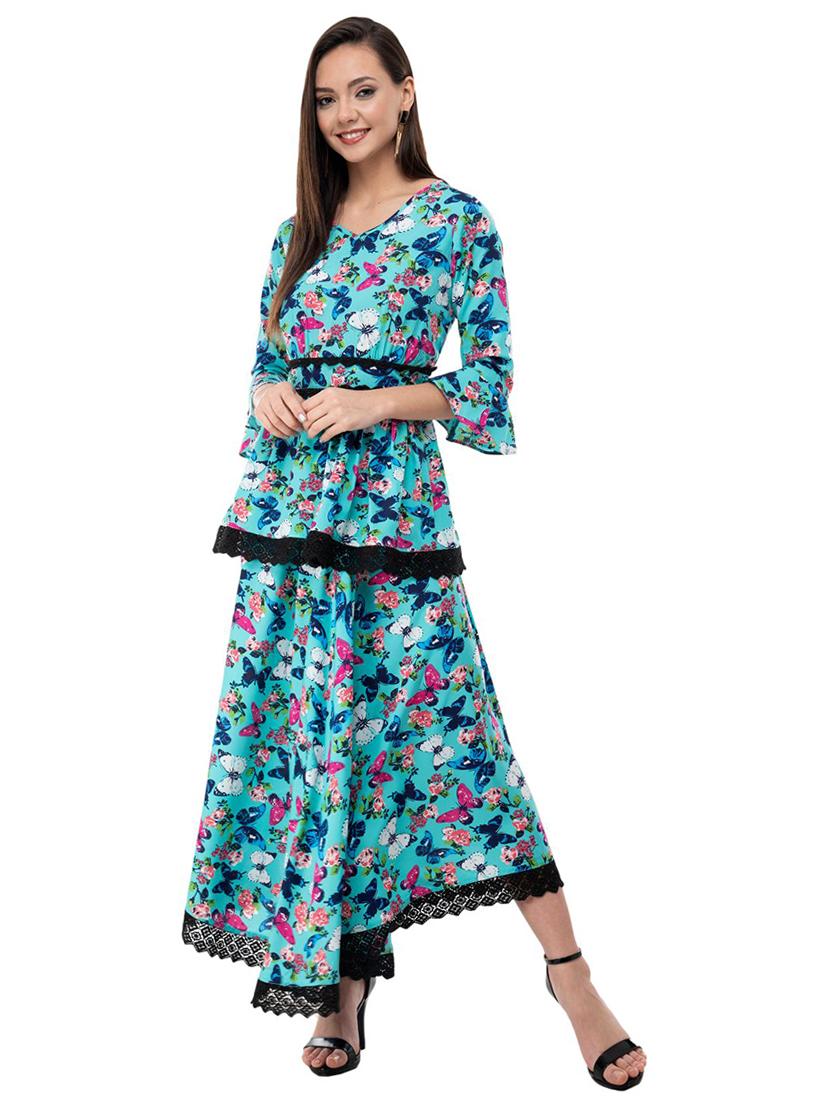 butterfly print layered dress - 16263170 - Zoom Image - 1
