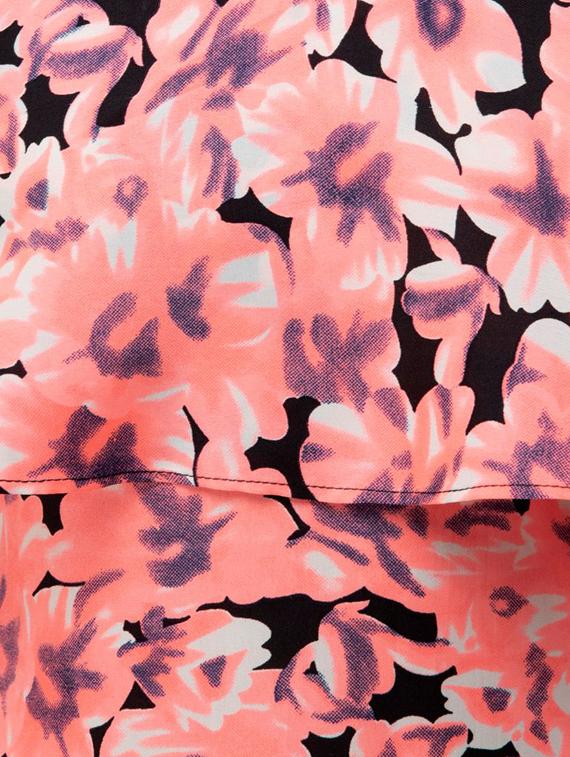 floral high low cape dress - 16263176 - Zoom Image - 4