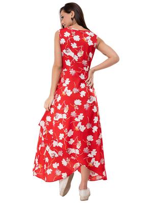 jagged hem floral a line dress - 16263178 - Standard Image - 3