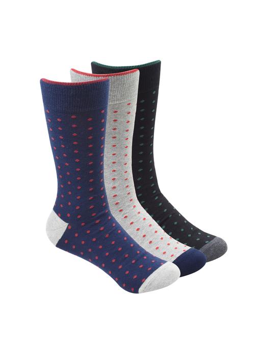 set of 3 multi colored cotton above ankle length sock - 16263227 - Standard Image - 1