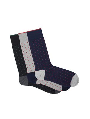 set of 3 multi colored cotton above ankle length sock - 16263227 - Standard Image - 2