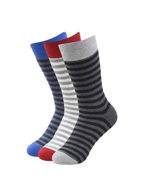 set of 3 multi colored cotton above ankle length sock - 16263230 - Standard Image - 1