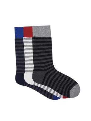 set of 3 multi colored cotton above ankle length sock - 16263230 - Standard Image - 2