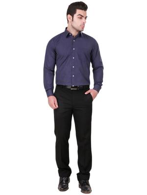 navy blue solid formal shirt - 16263234 - Standard Image - 4