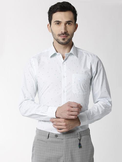 white printed casual shirt - 16263394 - Standard Image - 1
