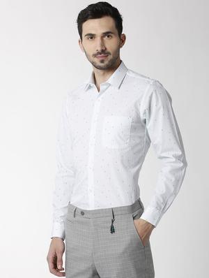 white printed casual shirt - 16263394 - Standard Image - 2