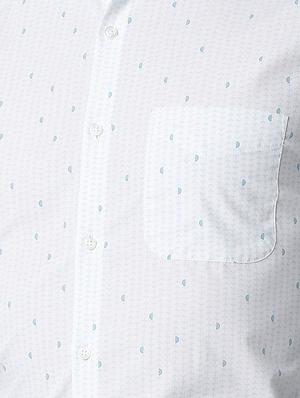 white printed casual shirt - 16263394 - Standard Image - 5