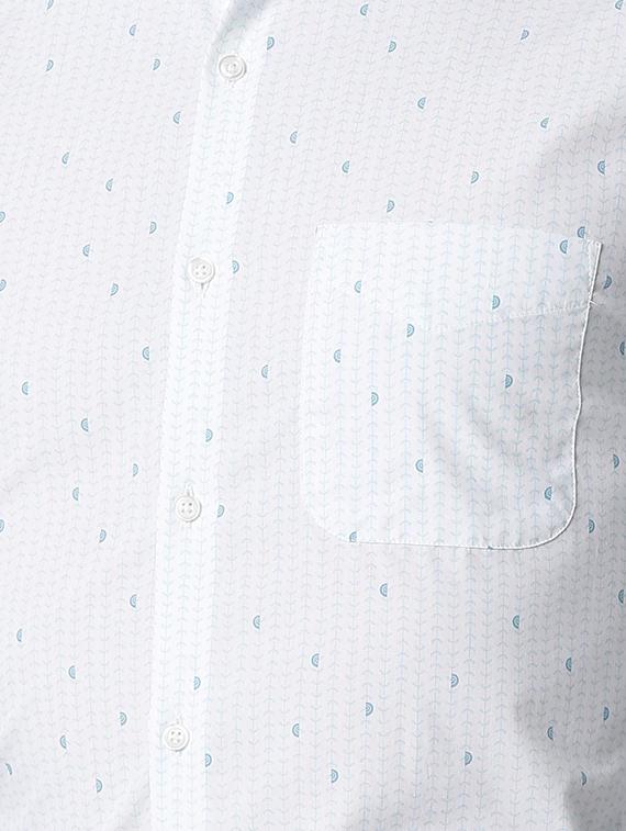 white printed casual shirt - 16263394 - Zoom Image - 5