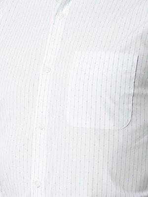 white printed formal shirt - 16263625 - Standard Image - 5