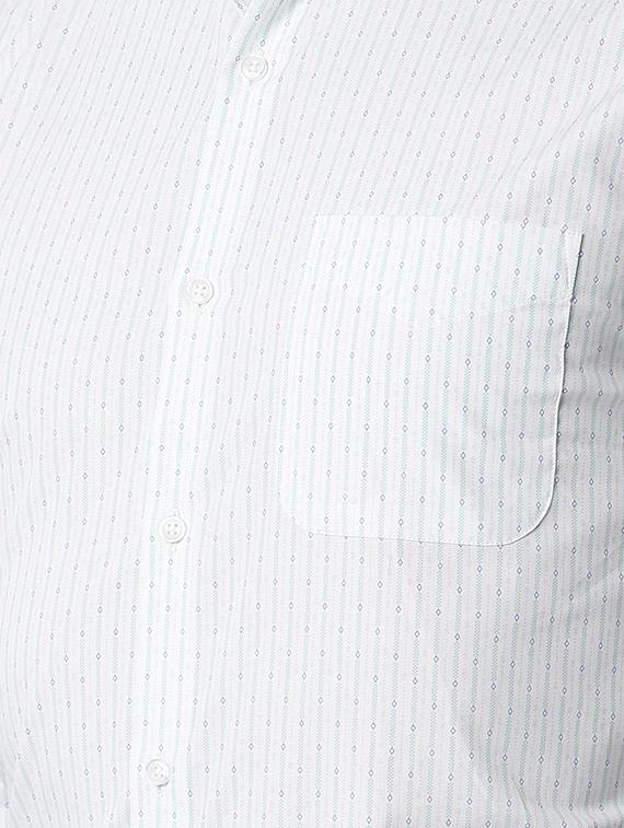 white printed formal shirt - 16263625 - Zoom Image - 5