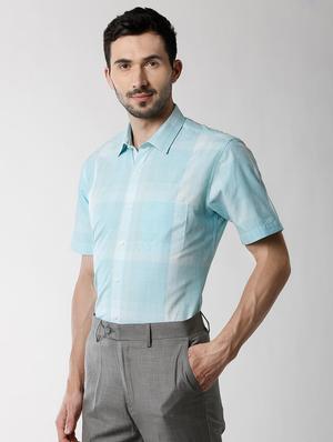 blue checkered formal shirt - 16263630 - Standard Image - 2