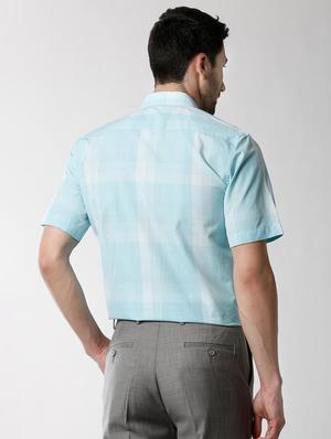 blue checkered formal shirt - 16263630 - Standard Image - 3