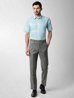 blue checkered formal shirt - 16263630 - Standard Image - 4