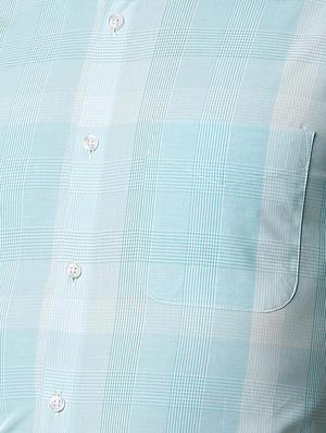 blue checkered formal shirt - 16263630 - Standard Image - 5