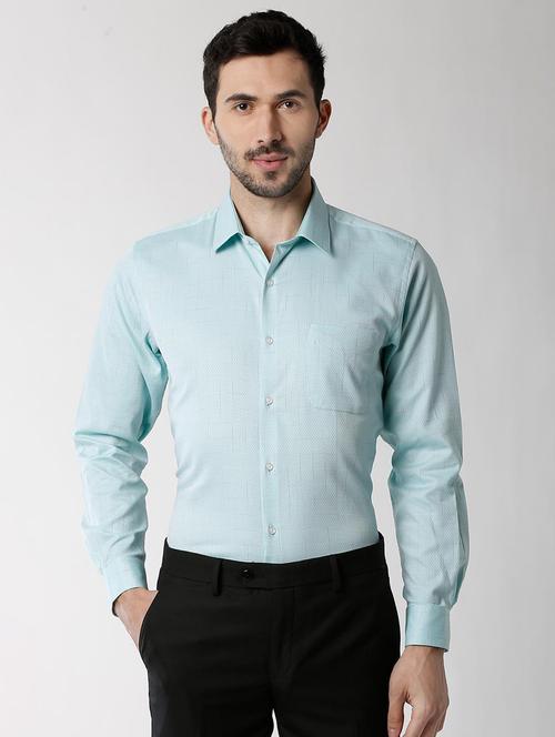 green self design formal shirt - 16263638 - Standard Image - 1